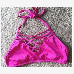 Target Pink Swim Bikini Top Halter M Summer Vacay Trending Pool Beach Mossimo